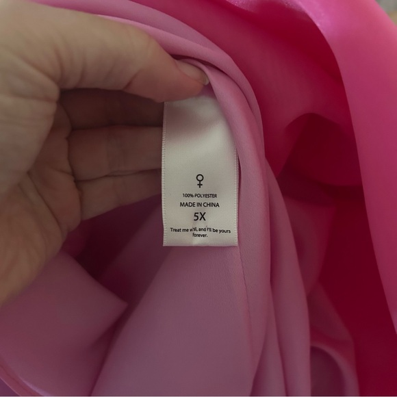 Selkie Sz 5X The Cali Rosebud Babydoll Organza Dress Hot Pink - Picture 7 of 14